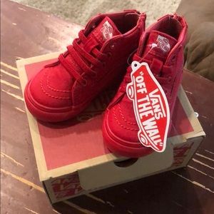 Brand New Sk8 Hi Zip Red Shoes